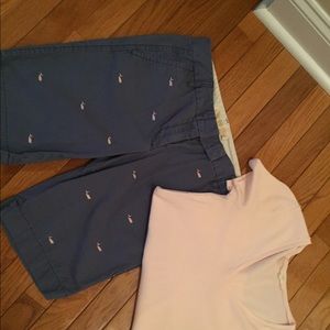 J Crew shorts and matching shirt